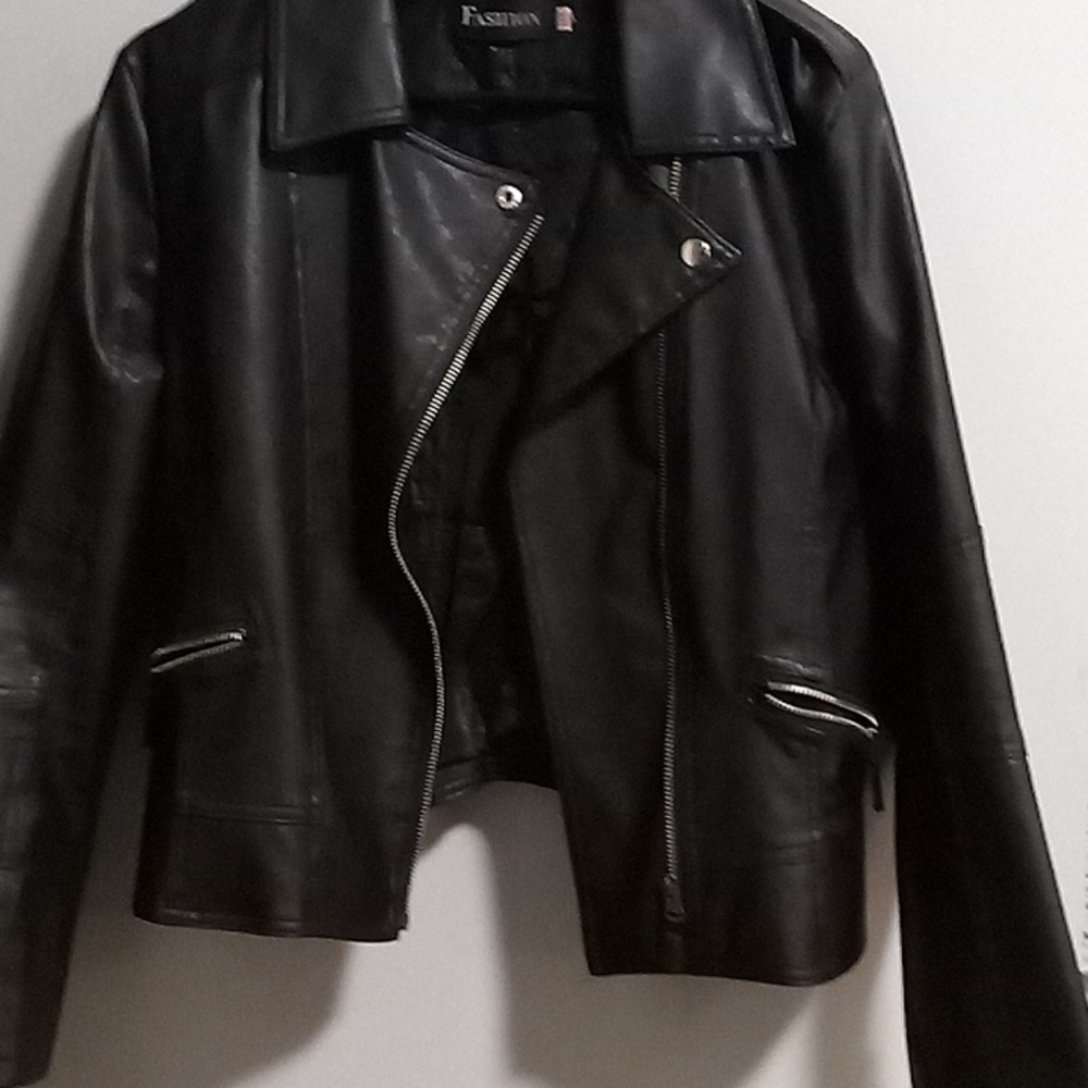 Fashion pleather jacket